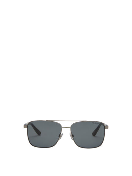 Rectangle Pilot Sunglasses Grey