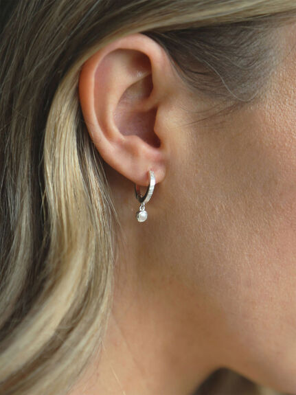 Chosen Pearl Drop Huggie earrings