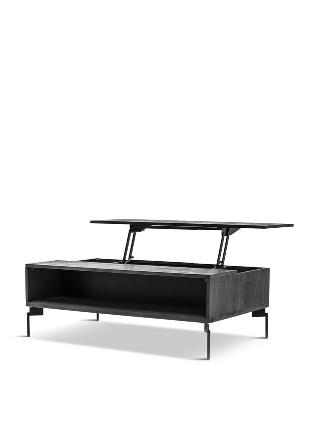 Bronks Black Acacia Coffee Table with Motion Top Mechanism