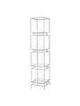 Abington Stainless Steel Frame and Clear Glass Display Unit