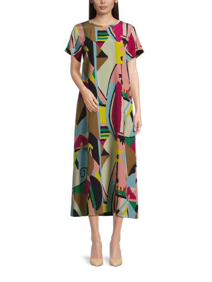 Orchis Geometric Print Midi Dress