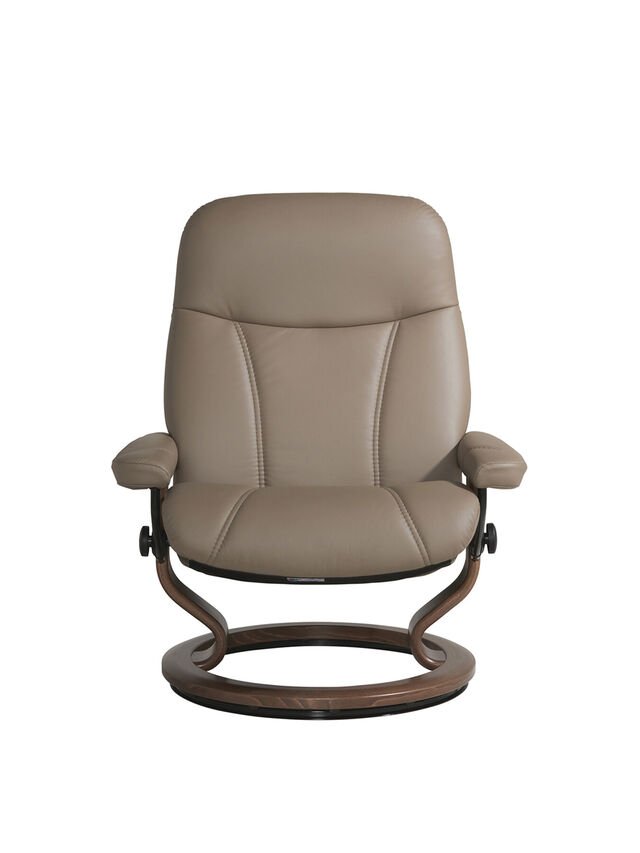 Consul Large Classic Chair And Footstool, Mole