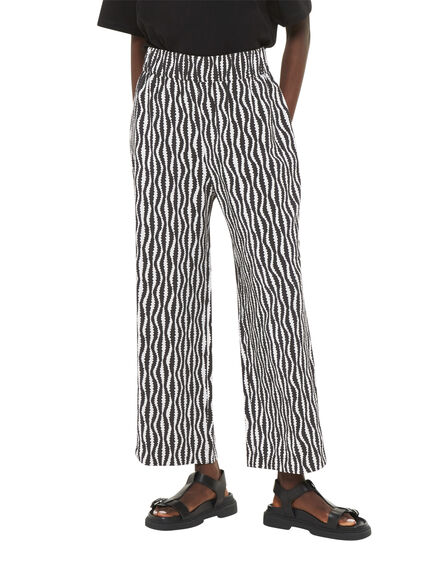 Optical Rope Cropped Trousers