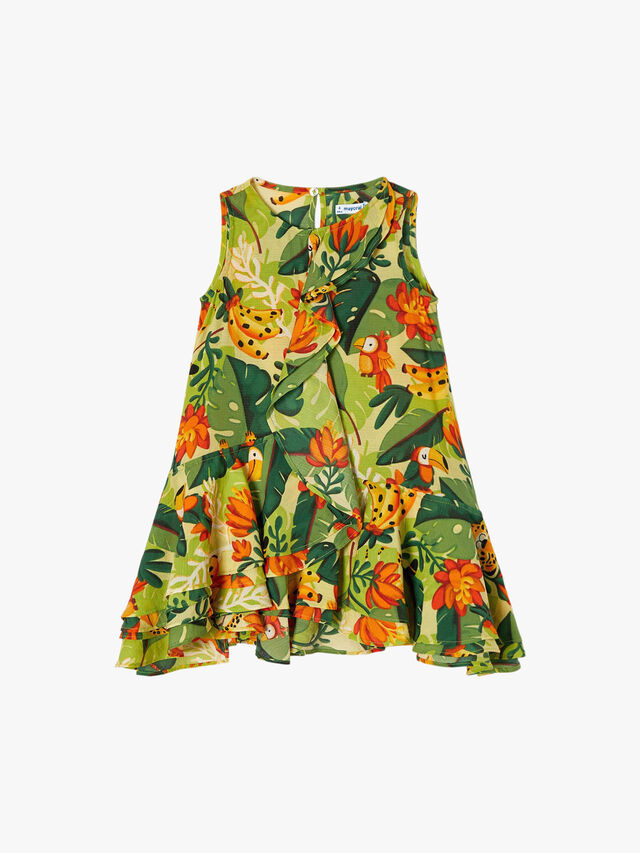 Leaf & Banana Print Dress