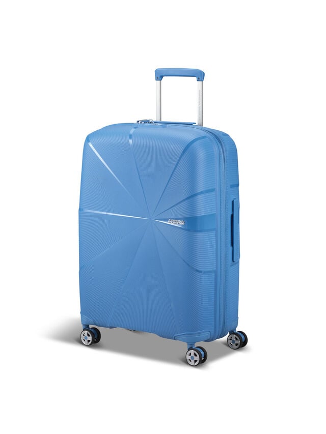 American Tourister Starvibe Spinner Expandable 67cm Suitcase, Tranquil Blue