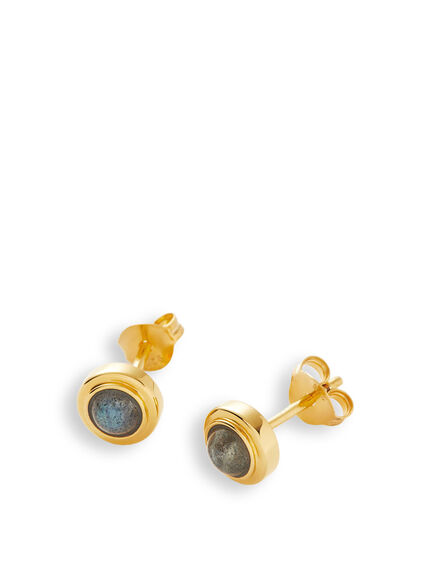 Zenyu Link Gemstone Stud Earrings