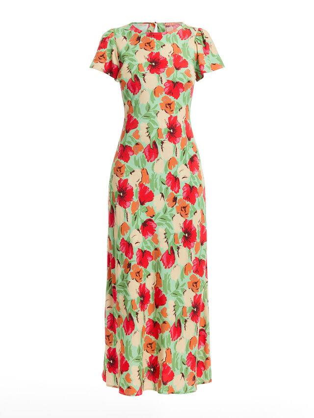 Marie Green Garden Floral Maxi Dress