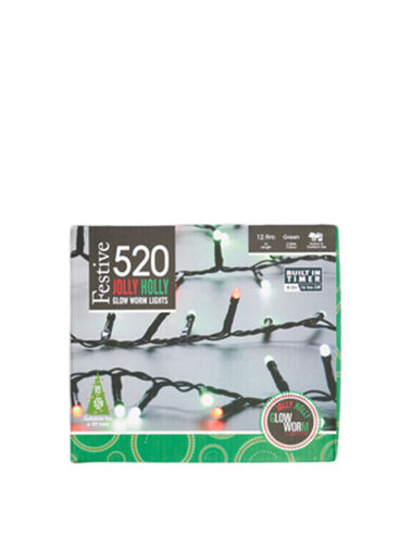 520 Jolly Holly Glow-Worm lights