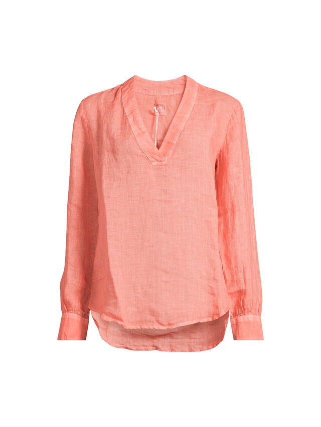 V Neck Top with Cuffed Sleeves
