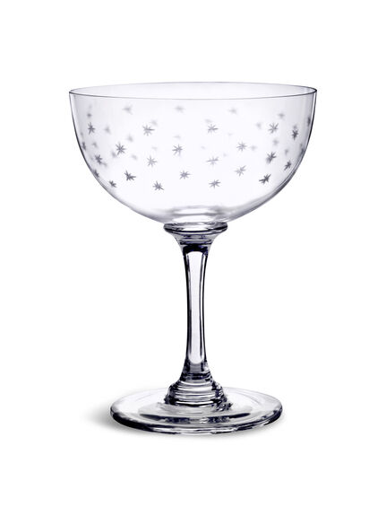 Crystal Champagne Saucers Stars S/2
