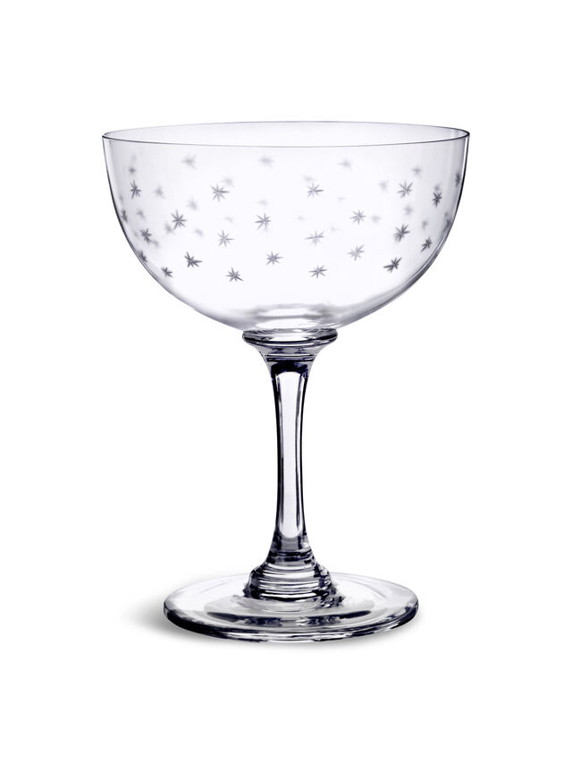 Crystal Champagne Saucers Stars S/2