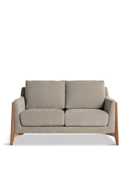 Miles Light Grey Fabric 2 Seater Sofa