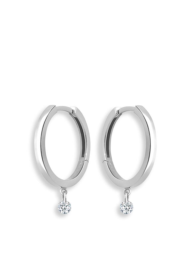 Brilliant Diamond 18KT Hoop Earrings