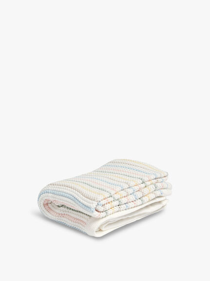 Knitted Blanket Soft Pastel