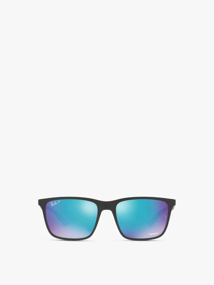 Rectangular Polarised Acetate Sunglasses