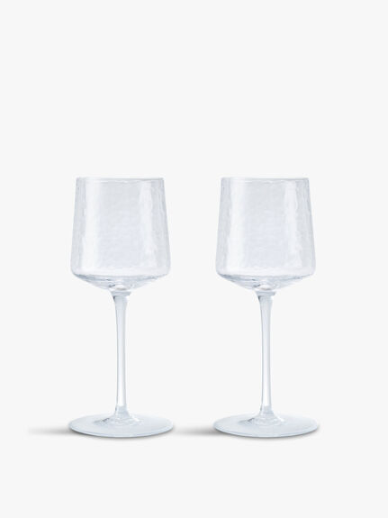 Yalla Red Wine Glasses Set of 2, White Wine Glasses, Colored Wine Glasses, Long Stem Wine Glasses, Metal Stem Large Wine Glass, Cute - Cool - Fancy
