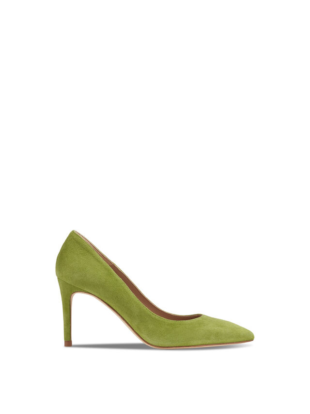 Floret Apple Green Suede Pointed Toe Courts