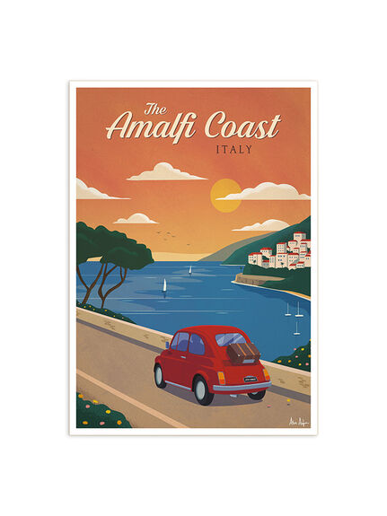 Alex Asfour Amalfi Coast Travel Poster