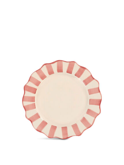 Pink Scalloped Dinner Plate