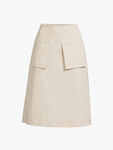 Unehen A Line Cotton Midi Skirt