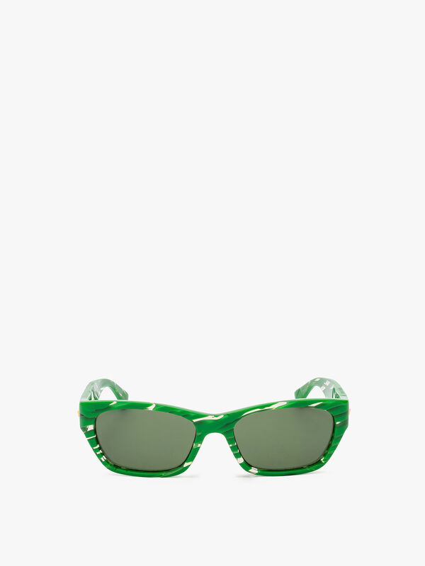 Bottega Green Patterned Acetate Sunglasses