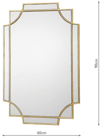 Guapo Rectangle Gold Detail Mirror