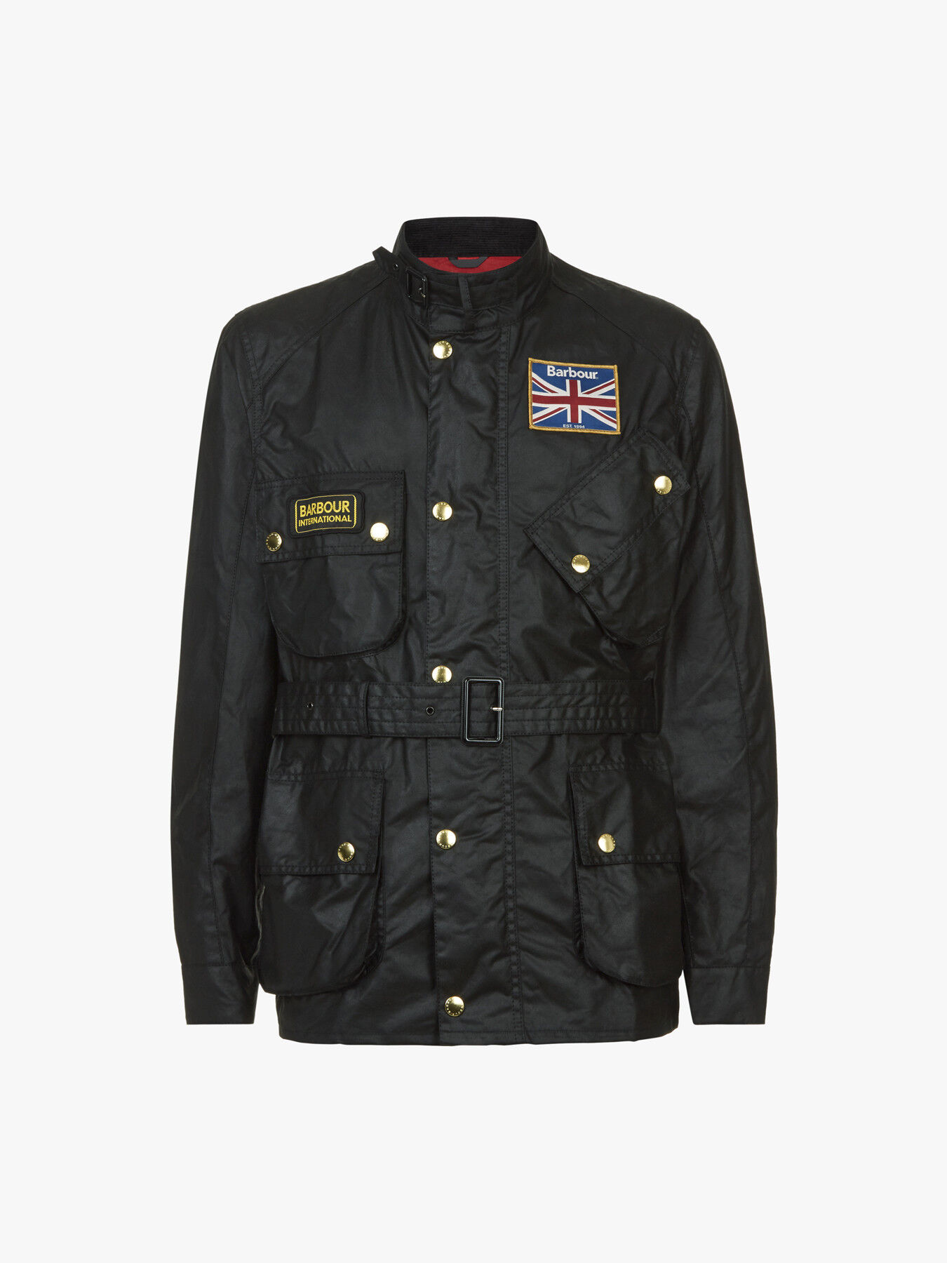 men's barbour international union jack waxed jacket