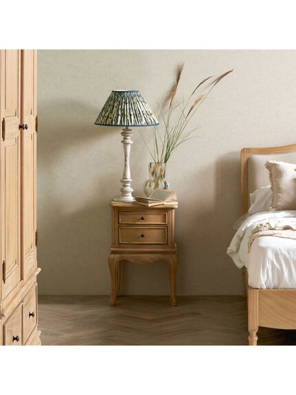 Cecile Light Wooden French Style 2 Drawer Bedside Table