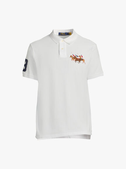 Custom Slim Fit Triple-Pony Polo Shirt