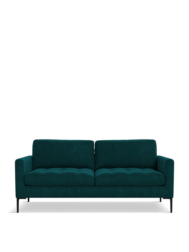 Eton 3 Seater Sofa Smart Luxe Velvet Ocean