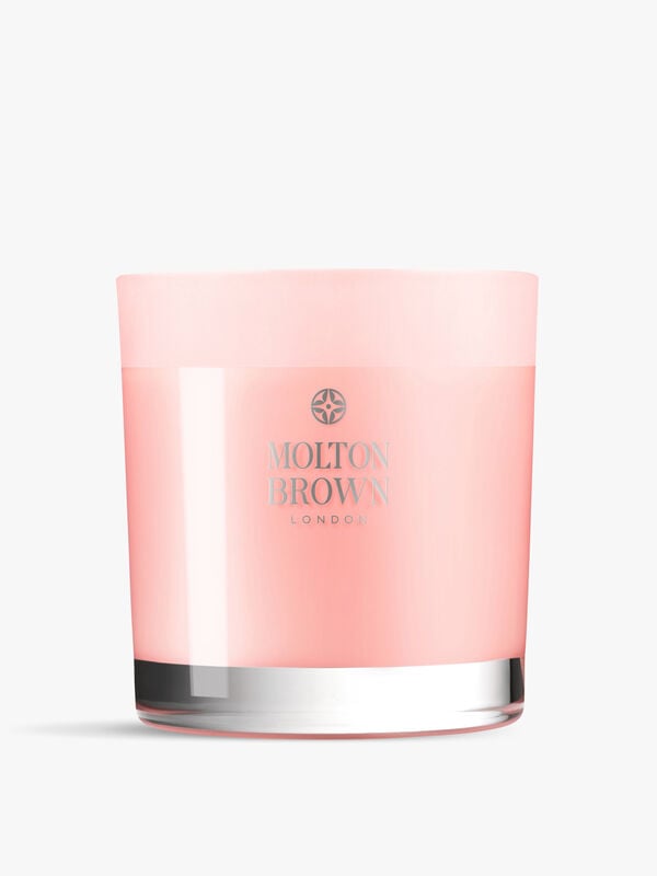 Deliciou Rhubarb & Rose Three Wick Candle