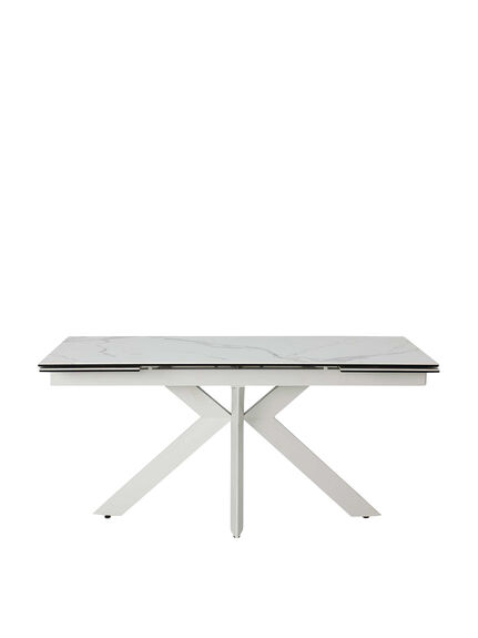 Salerno Extending Dining Table, Matte Staturio and White