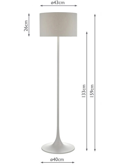 Floor Lamp Grey With Shade