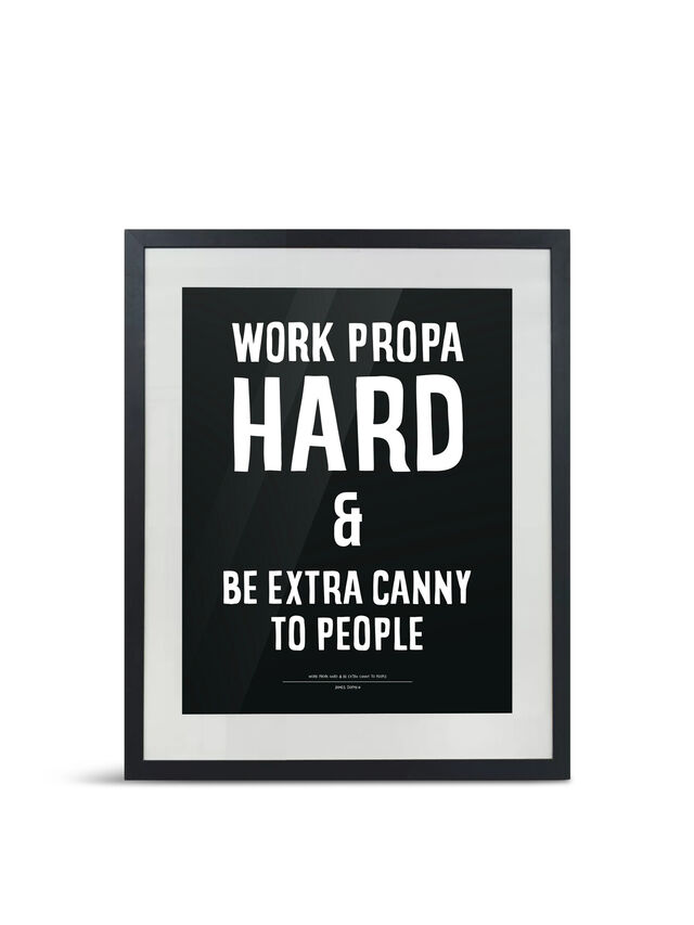 Work Hard A3 Print With Frame