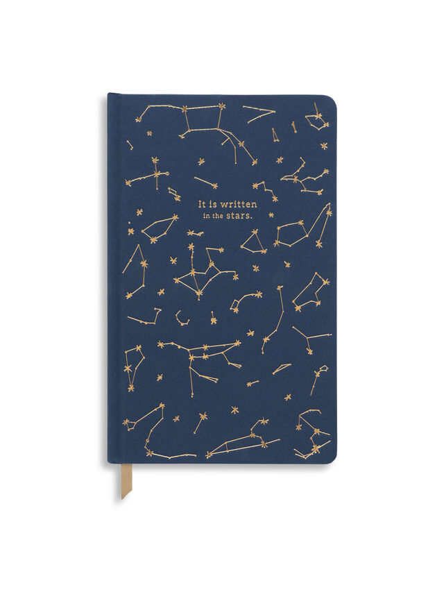 Bookcloth Hardcover Journal - Navy - It Is Written In The Stars