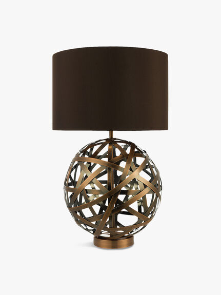 Voyage Table Lamp with Lined Shade