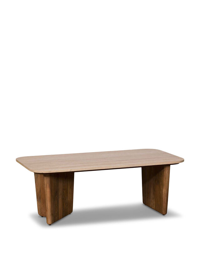 Vito Brown Fluted Mango Wood Coffee Table