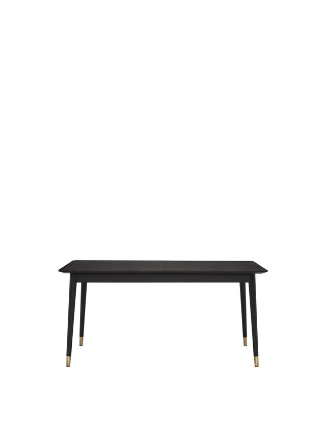Cannelle Dining Table, Black Ash with Black and Gold Leg