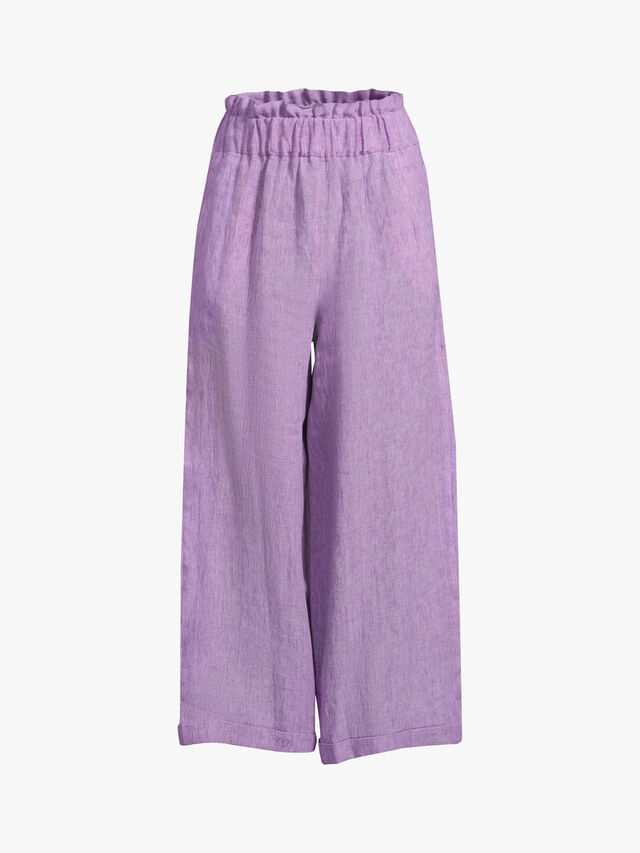 Canore Wide Leg Linen Trousers