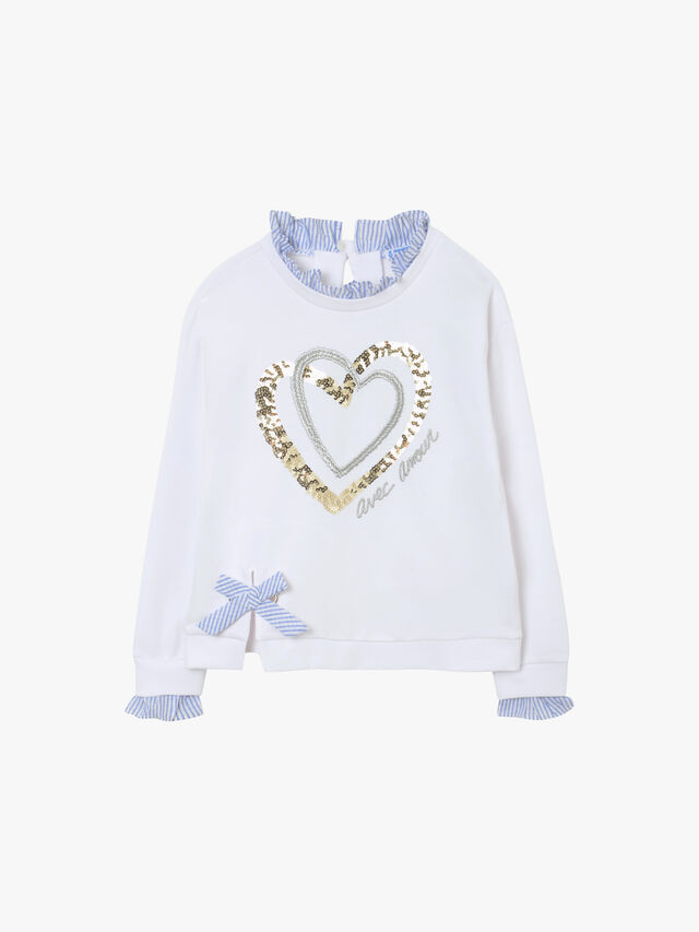 Sequin Hearts Sweatshirt