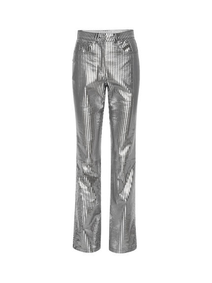 Striped Leather Pants