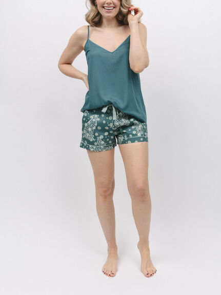 Hannah Green Leopard Print Pyjama Shorts