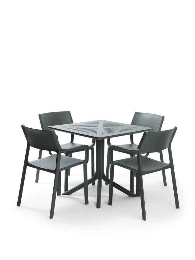 Clip X 80 4 Seat Dining Set Table Set with Dining Table and 4 Armchairs