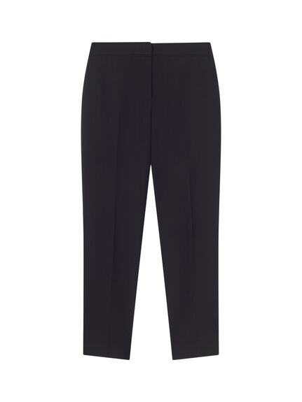 Wiley Black Recycled Crepe Slim-Cut Trousers