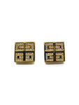 Vintage Givenchy 4G Crystal Logo Earrings
