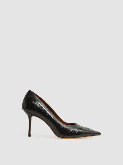 Gwyneth Leather Contrast Court Shoes