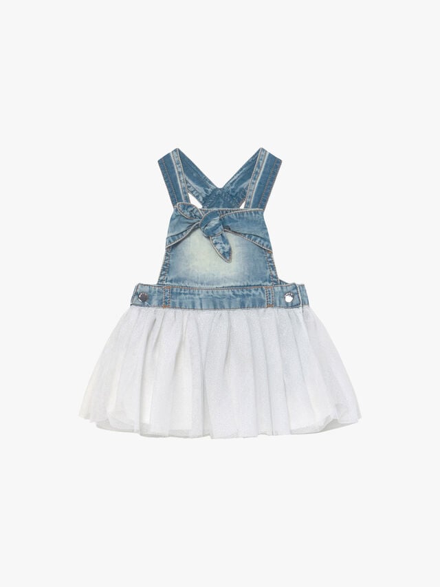 Denim and Tulle Dungaree Dress