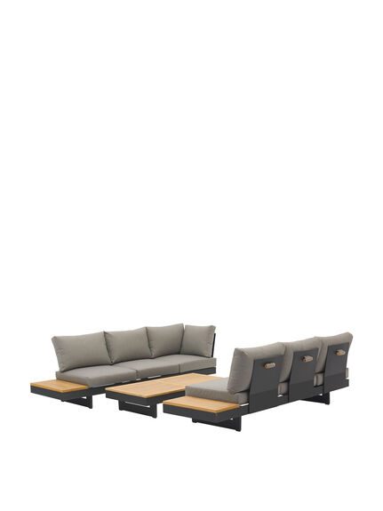 Vilamoura Lounge Set with Modular Sofa & Teak Coffee Table