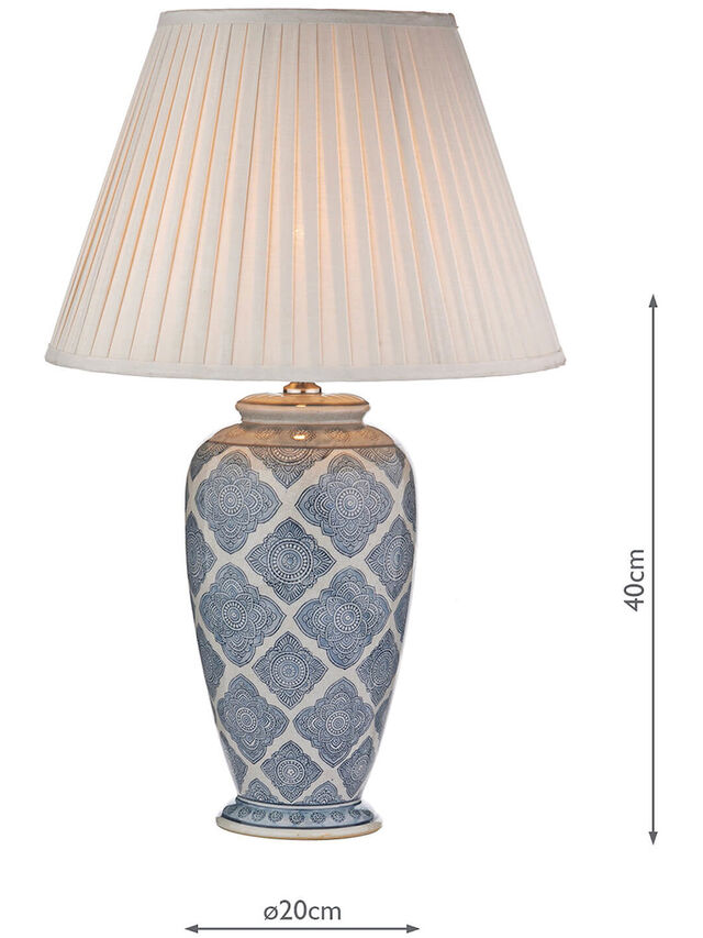 Ely Table Lamp Blue Base