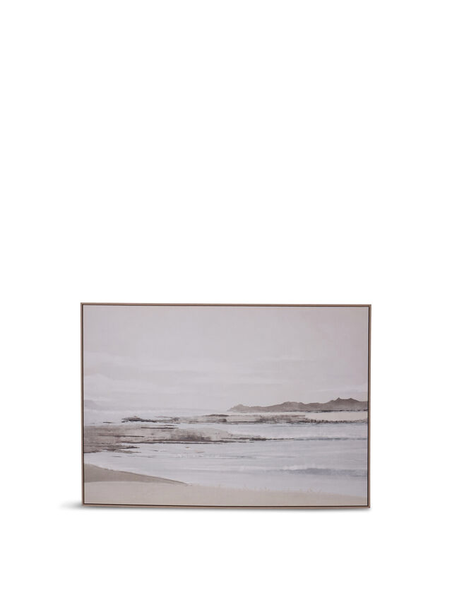 Blurred Seascape Framed Canvas